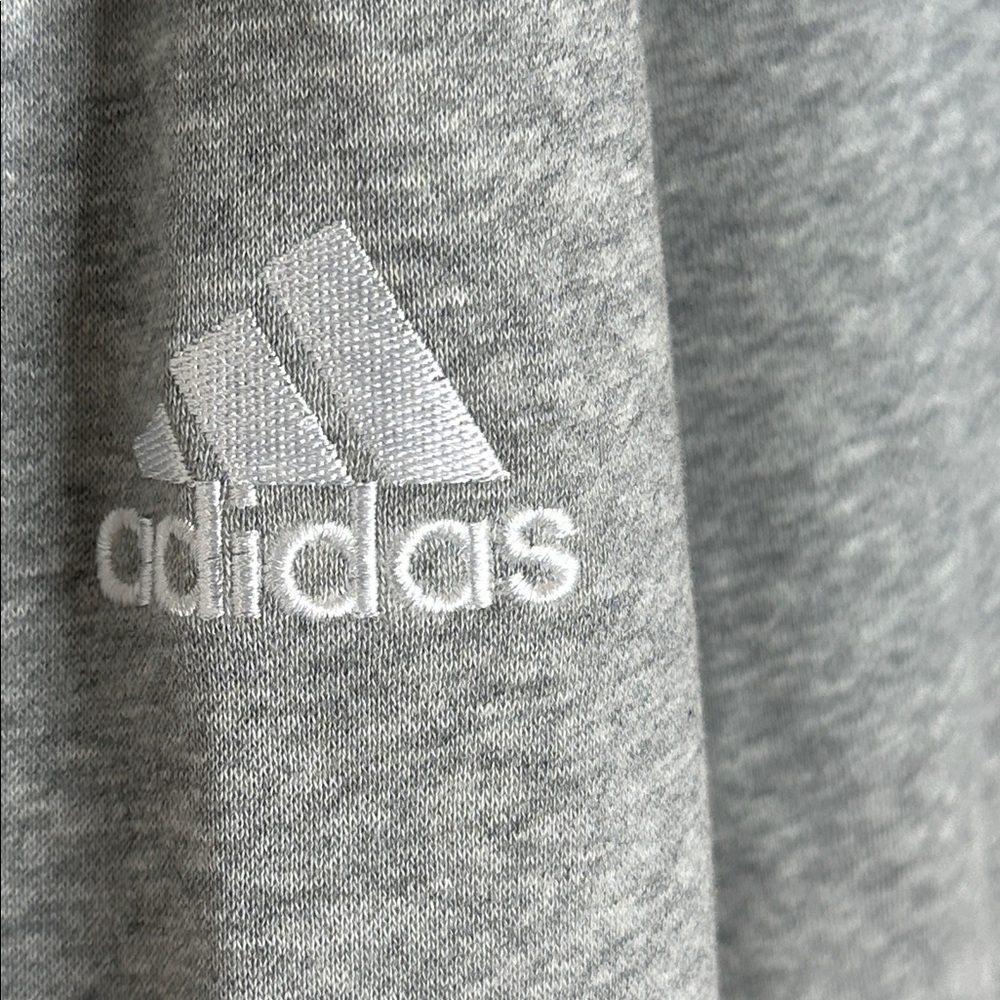 Adidas Gray Fleece Hoodie - Picture 4 of 5